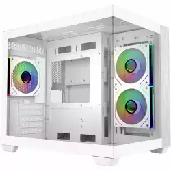 Кутия CoolerMaster Elite 481 Wood - Бяла                          