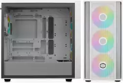 Кутия CoolerMaster MasterBox 600 - White ARGB