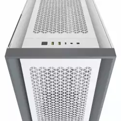 Кутия Corsair 5000D Airflow Mid Tower, Tempered Glass, Бяла