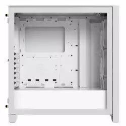 Кутия Corsair iCUE 4000D RGB Airflow Mid Tower, Tempered Glass, Бяла