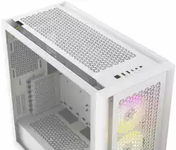 Кутия Corsair iCUE 5000D RGB Airflow Mid Tower, Tempered Glass, Бяла