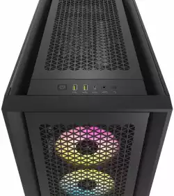 Кутия Corsair iCUE 5000D RGB Airflow Mid Tower, Tempered Glass, Черна