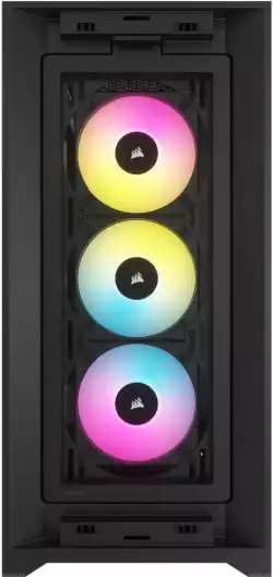 Кутия Corsair iCUE 5000D RGB Airflow Mid Tower, Tempered Glass, Черна
