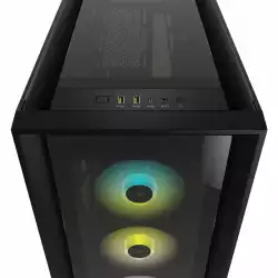 Кутия Corsair iCUE 5000X RGB Mid Tower, Tempered Glass, Черна