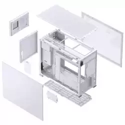 Кутия Jonsbo D31 Mesh Screen TG, mATX, Бял