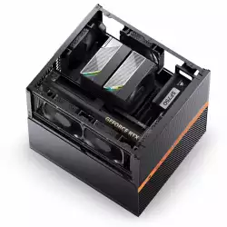 Кутия Jonsbo N6 NAS Micro-ATX - Black
