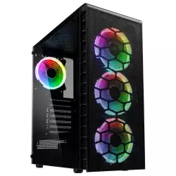 Кутия Kolink Observatory Lite Mesh RGB, Mid-Tower, Черна