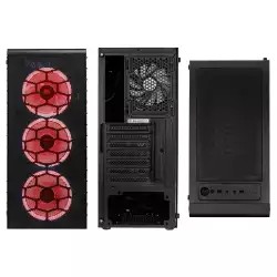 Кутия Kolink Observatory Lite Mesh RGB, Mid-Tower, Черна