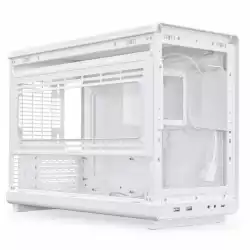 Кутия Lian Li DAN A3-mATX Wood Edition White, Tempered Glass, Micro Tower