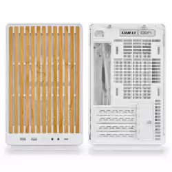 Кутия Lian Li DAN A3-mATX Wood Edition White - Micro Tower