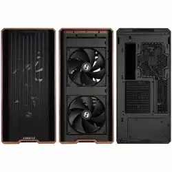 Кутия Lian-Li LANCOOL 217 Mid-Tower, Tempered Glass, Wood-Black