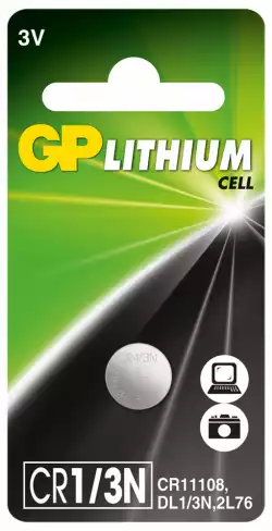 Литиева батерия GP CR-1/3N 3V за глюкомери и фото DL1/3N Литиева батерия GP CR-1/3N 3V за глюкомери и фото DL1/3N