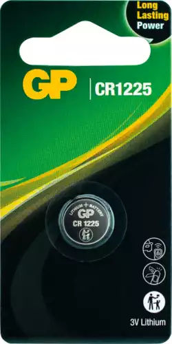 Литиева бутонна батерия GP  CR1225 3V  1 бр. в блистер /цена за 1 бр./