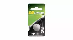 Литиева бутонна батерия GP CR 1616 3V 1 бр. в блистер /цена за 1 бр./  GP                          