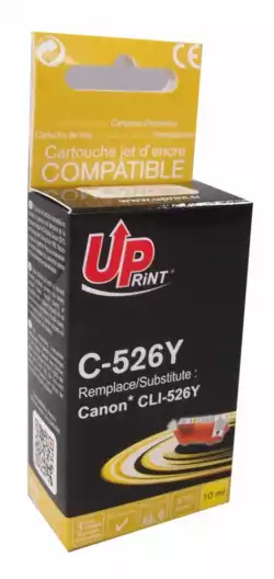 Мастилница UPRINT CLI526 CANON, С чип, Yellow                          