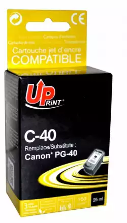 Мастилница UPRINT PG-40XL CANON, Черен                          