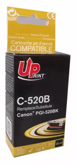 Мастилница UPRINT PGI520 CANON, С чип, Черен                          