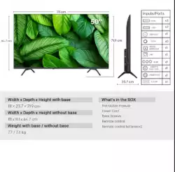 METZ Телевизор 50" UHD LED SMART TV, 4K Ultra HD, Google TV, Frameless