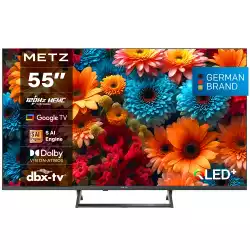 METZ Телевизор 55" 55MQF7500Z UHD QLED SMART TV, 120Hz,4K, Google TV, Frameless, 139.0см