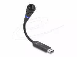 Микрофон с гъвкаво рамо Delock 66499 - USB и Mute бутон