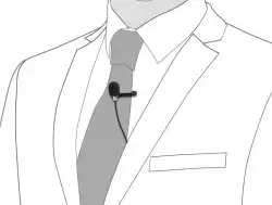 Микрофон с клипс Delock, За вратовръзка/ яка, 66279