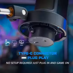 Микрофон със стойка FIFINE A8T RGB - Black