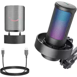 Микрофон със стойка FIFINE A8T RGB - Black