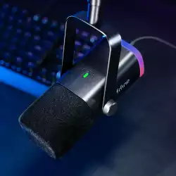 Микрофон със стойка FIFINE AM8T Dynamic RGB - Black