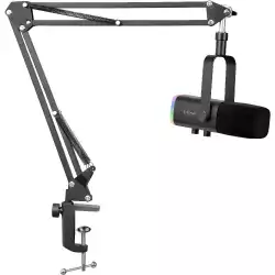 Микрофон със стойка FIFINE AM8T Dynamic RGB - Black