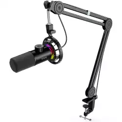 Микрофон със стойка FIFINE T658 Dynamic RGB - Black