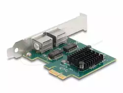 Мрежова карта Delock 2x Gigabit LAN RJ45 jack, PCI Express x1 V2.0