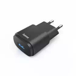 Мрежово зарядно Hama, USB-A, 6 W, Черен                          