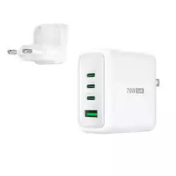 Мрежово зарядно j5create JUP4370EF 70W, 4 порта, USB-C, USB-A                          