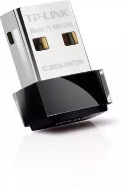 Нано адаптер TP LINK TL-WN725N, USB, Realtek, 2.4Ghz, 802.11n/g/b                          