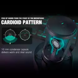 Настолен микрофон FIFINE A8V RGB - Black