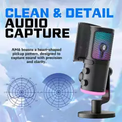 Настолен микрофон FIFINE AM6 RGB - Black