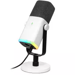 Настолен микрофон FIFINE AM8 Dynamic RGB XLR/USB - White
