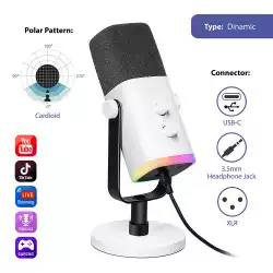 Настолен микрофон FIFINE AM8 Dynamic RGB XLR/USB - White Настолен микрофон FIFINE AM8 Dynamic RGB XLR/USB - White