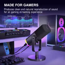 Настолен микрофон FIFINE AM8 Dynamic RGB XLR/USB- Black