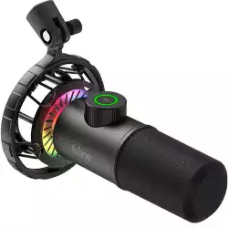 Настолен микрофон FIFINE K658 Dynamic RGB - Black