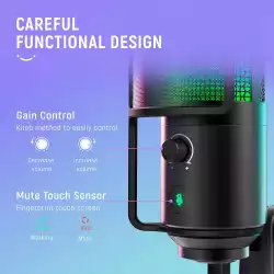Настолен микрофон FIFINE K669 PRO2 RGB - Black