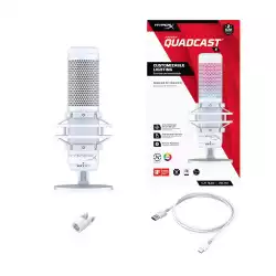 Настолен микрофон HyperX QuadCast S White