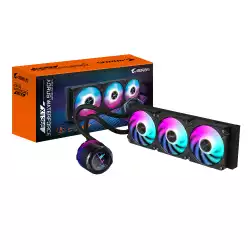Охладител за процесор Gigabyte AORUS WATERFORCE X II 360 Black, LCD Display                          