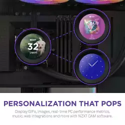 Охладител за процесор NZXT Kraken Elite RGB 280 Black, Customizable LCD Display                          