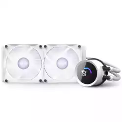 Охладител за процесор NZXT Kraken 240 RGB White, LCD Display