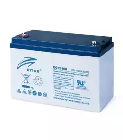 Оловна гелова батерия RITAR (DG12-100), 12V, 100Ah, F12/M8, За соларни системи                          