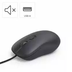 Оптична мишка HAMA CM-200, 4 бутонна, безшумна, с кабел, черна