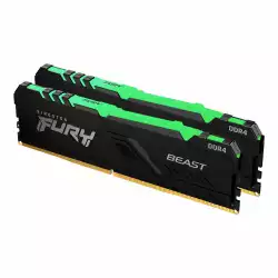 Памет Kingston FURY Beast Black RGB 16GB(2x8GB) DDR4 PC4-24000 3000MHz CL15 KF430C15BBAK2/16