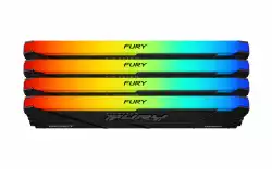 Памет Kingston FURY Beast Black RGB 32GB(4x8GB) DDR4 3600MHz CL17