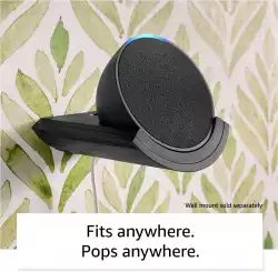 Преносима смарт тонколона Amazon Echo Pop, Bluetooth, Alexa, Черна